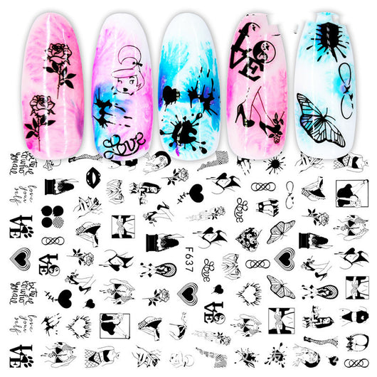Calcomanías de Uñas 3D con Estampado en Caliente - Diseños Japoneses, Europeos y Americanos - Image 13
