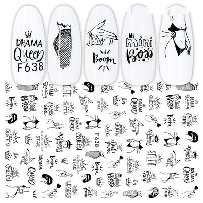 Calcomanías de Uñas 3D con Estampado en Caliente - Diseños Japoneses, Europeos y Americanos - Image 18