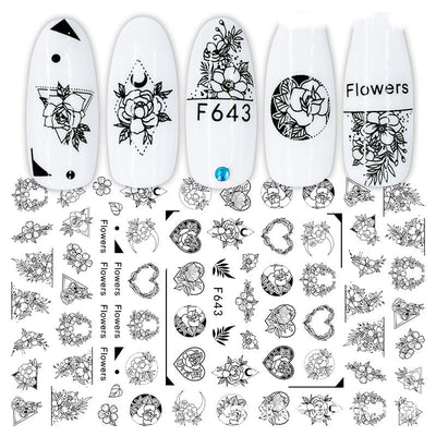 Calcomanías de Uñas 3D con Estampado en Caliente - Diseños Japoneses, Europeos y Americanos - Image 19