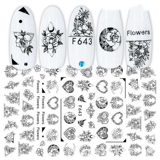 Calcomanías de Uñas 3D con Estampado en Caliente - Diseños Japoneses, Europeos y Americanos - Image 19