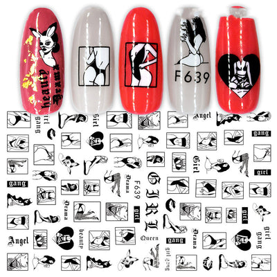 Calcomanías de Uñas 3D con Estampado en Caliente - Diseños Japoneses, Europeos y Americanos - Image 6