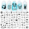 Calcomanías de Uñas 3D con Estampado en Caliente - Diseños Japoneses, Europeos y Americanos
