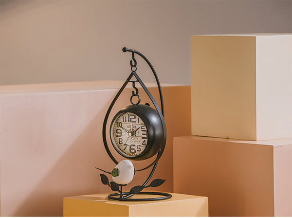 Reloj de Escritorio Dorado Minimalista Moderno con Alarma - Image 3