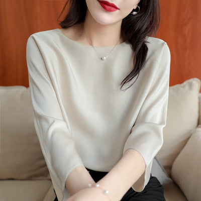 Camiseta Suelta de Cuello Redondo Estilo Minimalista - Image 11
