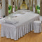Check Gris Individual Bed Skirt Square Head 180 X 60
