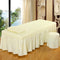 Beige Individual Bed Skirt Square Head 180 X 60