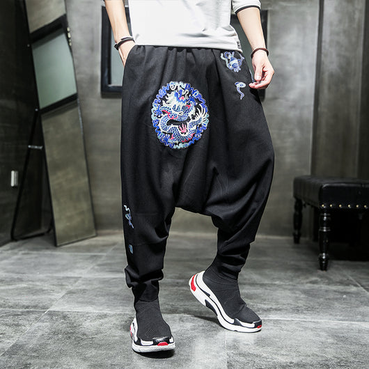 Pantalones Casuales Bordados Otoño Talla Grande Corte Recto Cintura Baja - Image 9