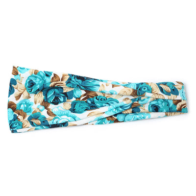 Banda Elástica Deportiva Floral para Yoga y Running - Absorbe Sudor