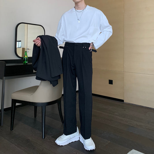 Pantalones Formales Casuales Rectos para Hombre