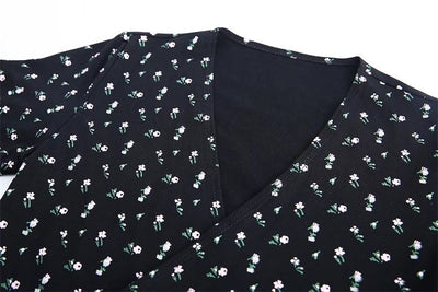 Blusa Envolvente con Estampado Floral y Escote V - Image 10