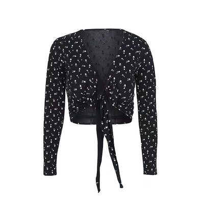 Blusa Envolvente con Estampado Floral y Escote V - Image 3