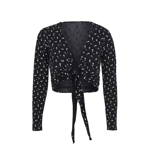 Blusa Envolvente con Estampado Floral y Escote V - Image 3