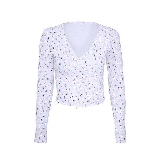 Blusa Envolvente con Estampado Floral y Escote V - Image 2