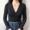 Blusa Envolvente con Estampado Floral y Escote V