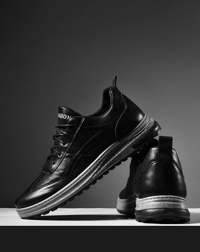 Zapatos Casuales de Cuero Negro para Hombre - Image 15