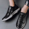 Zapatos Casuales de Cuero Negro para Hombre