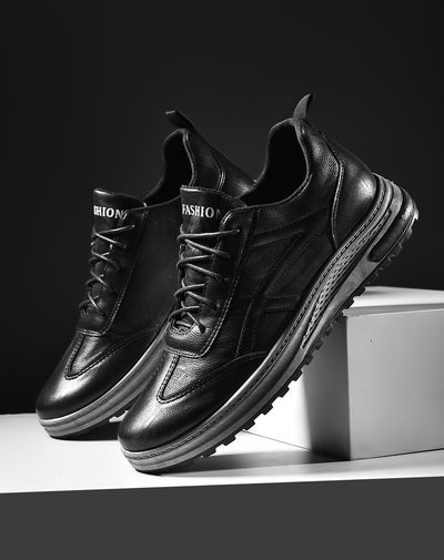 Zapatos Casuales de Cuero Negro para Hombre - Image 6