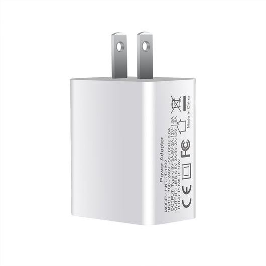 Cargador Rápido 18W Dual Puerto USB-C PD para iPhone 12 y Dispositivos