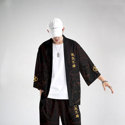 Kimono Cardigan Protección Solar Estilo Oriental Manga 3/4 Ligero - Image 4