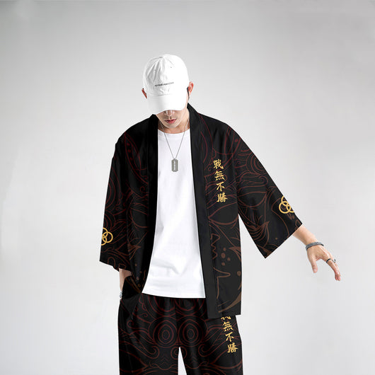 Kimono Cardigan Protección Solar Estilo Oriental Manga 3/4 Ligero - Image 4
