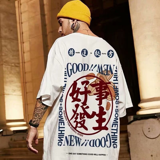 Camiseta Estampada Onda Street Dance Retro - Cuello Redondo Manga Corta Hombre - Image 5