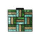Bolso de Hombro Diagonal Verde con Costura Geométrica - Clutch Acrílico Elegante para Eventos