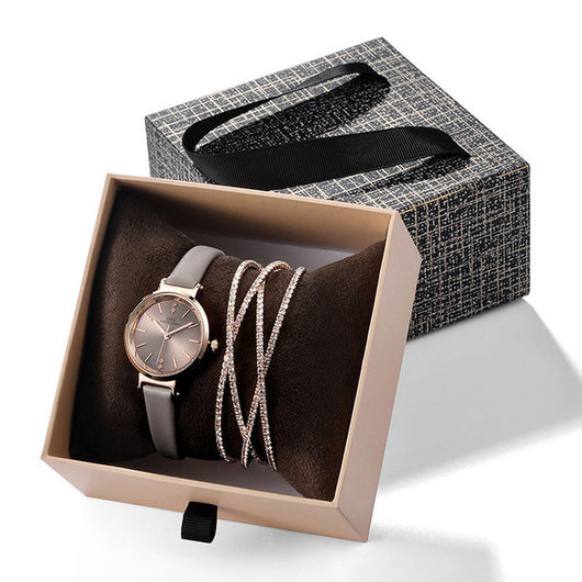 Estuche de Cristal para Reloj y Pulsera - Set Elegante de Joyería