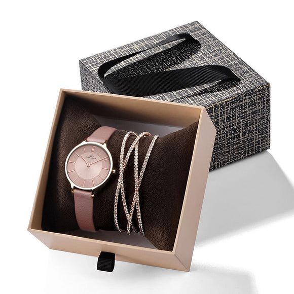Estuche de Cristal para Reloj y Pulsera - Set Elegante de Joyería