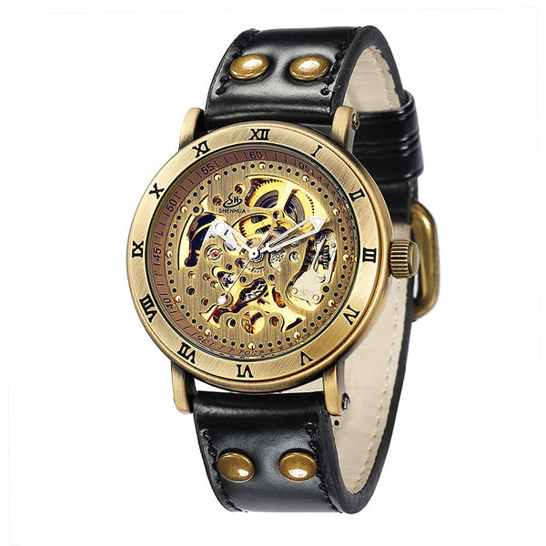 Reloj Automático Mecánico Hueco en Bronce con Resistencia al Agua - Image 3