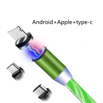 Cable de Carga Magnético LED Multiconector - Compatible con iPhone, Samsung y USB Type-C - Image 2