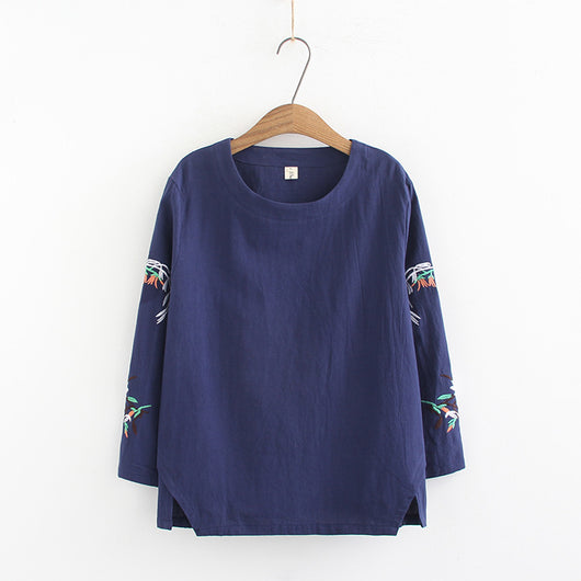 Blusa Occidental de Manga Larga para Mujer Adulta - Corte Holgado - Image 10