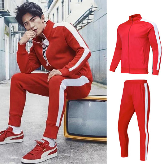 Conjunto Deportivo de Terciopelo con Chamarra Larga - Sudadera de Entrenamiento Matutino - Image 9
