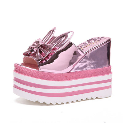 Sandalias Cuña Mujer Estilo Coreano - Tacón Alto Grueso Antideslizante con Plataforma - Image 11
