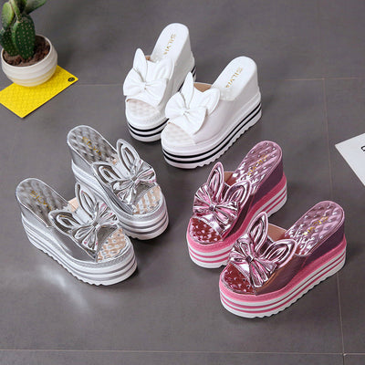 Sandalias Cuña Mujer Estilo Coreano - Tacón Alto Grueso Antideslizante con Plataforma - Image 6