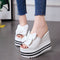 Sandalias Cuña Mujer Estilo Coreano - Tacón Alto Grueso Antideslizante con Plataforma