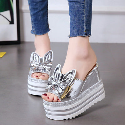 Sandalias Cuña Mujer Estilo Coreano - Tacón Alto Grueso Antideslizante con Plataforma - Image 3