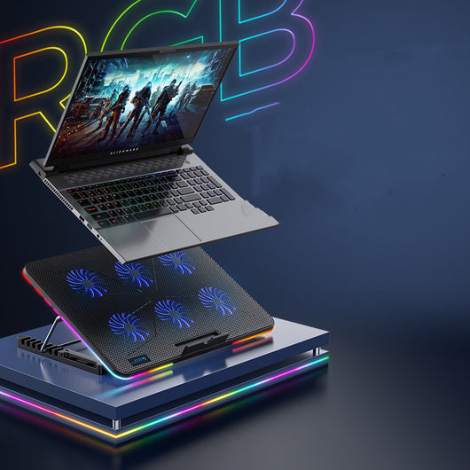 Refrigerador RGB para Laptop - Base Enfriadora Ajustable para Escritorio - Image 4