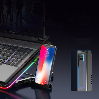 Refrigerador RGB para Laptop - Base Enfriadora Ajustable para Escritorio - Image 2