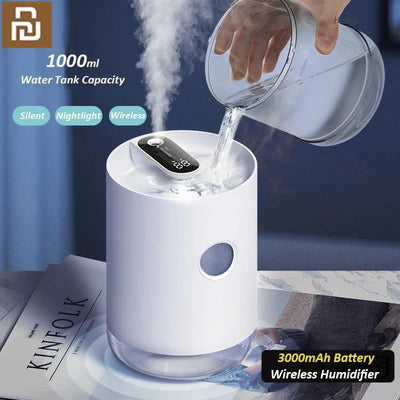 Humidificador Portátil 1L con Luz LED - Difusor USB Inalámbrico 3000mAh - Image 7