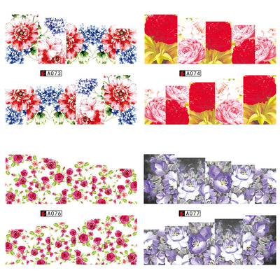 Stickers de Uñas Flores Rosas con Moño y Encaje - Diseño Ecológico - Image 3