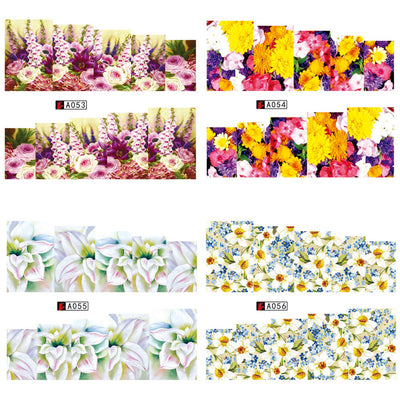 Stickers de Uñas Flores Rosas con Moño y Encaje - Diseño Ecológico - Image 5