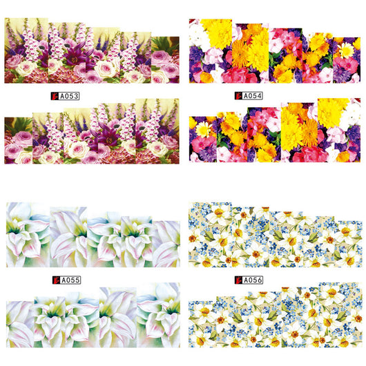 Stickers de Uñas Flores Rosas con Moño y Encaje - Diseño Ecológico - Image 5