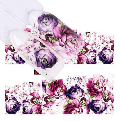 Stickers de Uñas Flores Rosas con Moño y Encaje - Diseño Ecológico - Image 7
