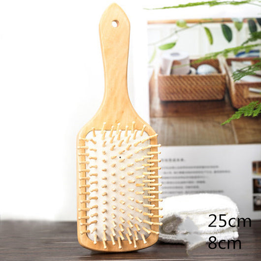 Peine de Masaje Meridiano con Tecnología Airbag - Madera Natural - Image 8