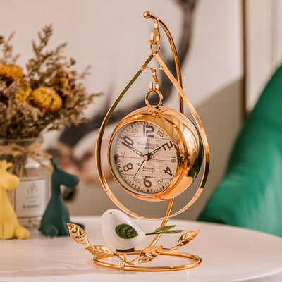 Reloj de Escritorio Dorado Minimalista Moderno con Alarma - Image 12
