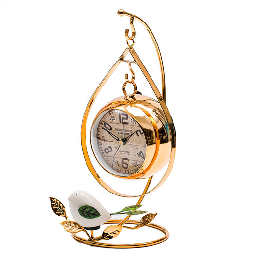 Reloj de Escritorio Dorado Minimalista Moderno con Alarma