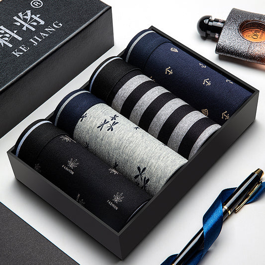 Pack 4 Bóxers de Algodón para Hombre - Transpirables y Cómodos