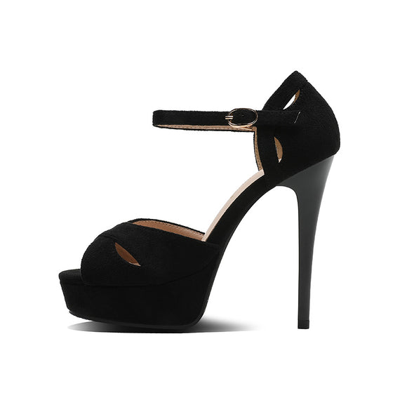 Sandalias Stiletto Plataforma Fish Mouth para Mujer