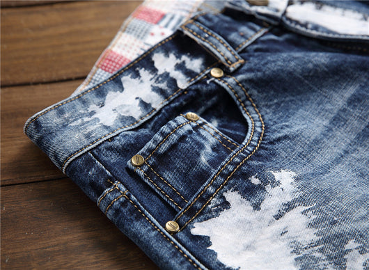 Jeans Slim Rectos para Hombre con Bordado de Bandera - Colección Otoño Invierno - Image 6