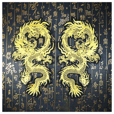 Parches Bordados Dragón Dorado de Buena Fortuna para Personalizar Prendas - Image 11